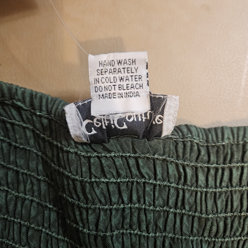 Celti Couture Boho dark green dress, size small - Picture 10 of 10